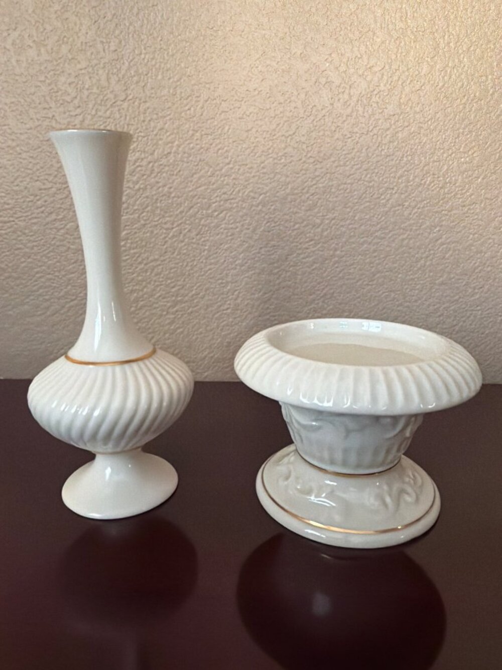 Vintage Lenox Home Decor Lot 8-Pieces Clock Elephants Dolphin Trinket Box Vase - Picture 8 of 17